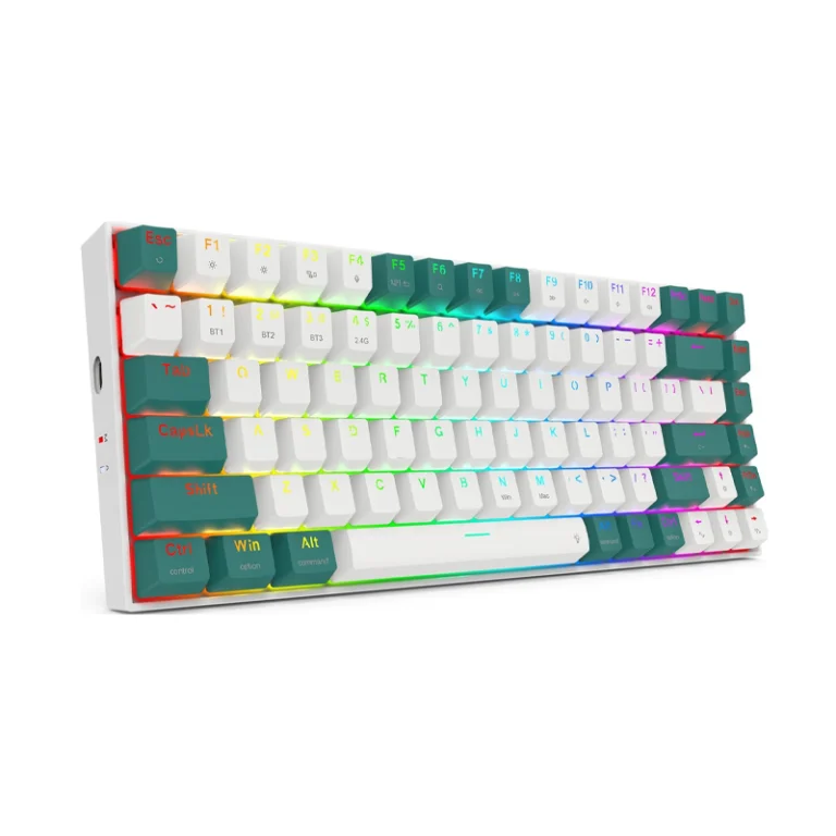 كيبورد ميكانيكي كيمنك لاسلكي Redragon SINGED PRO K678WG-RGB-PRO 75%