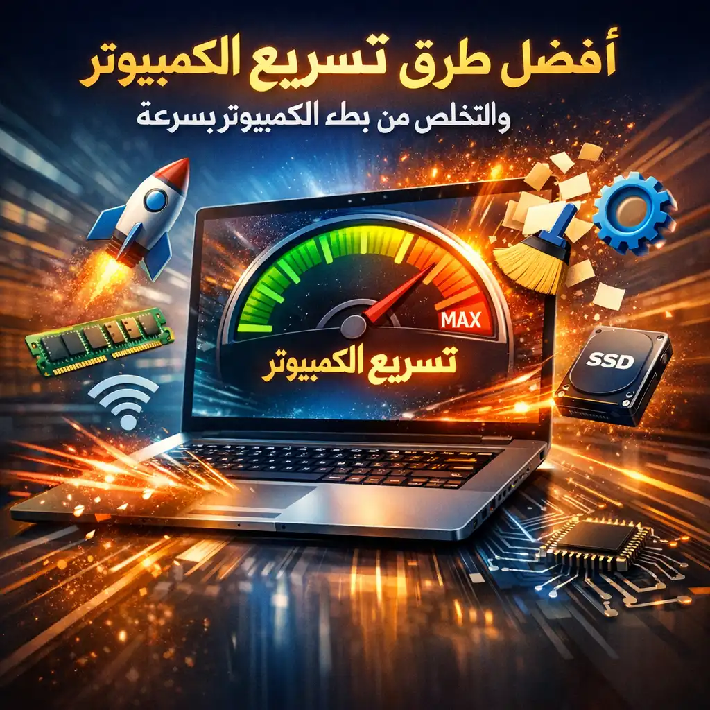 Illustration of أفضل طرق تسريع الكمبيوتر والتخلص من بطء الكمبيوتر بسرعة